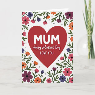 Mutter Valentinstag Blumen Karte