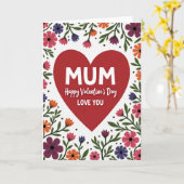 Mutter Valentinstag Blumen Karte (Gelbe Blume)