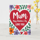 Mutter Valentinstag Lieb Dich Karte (Gelbe Blume)