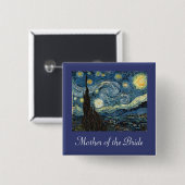 Mutter/Vater der Braut/Bräutigam Starry Night Button (Vorne & Hinten)