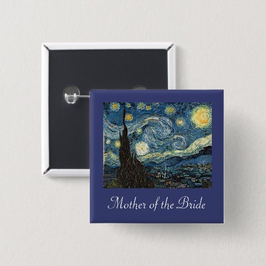 Mutter/Vater der Braut/Bräutigam Starry Night Button (Vorne & Hinten)