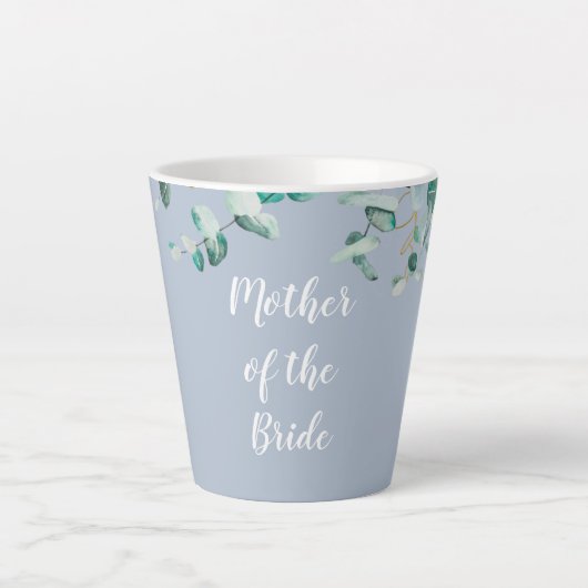 Mutter Vater der Braut Personalisiert Dusty Blue Milchtasse (Vorderseite)