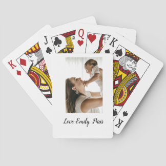 Mutter Vater Foto Name Familie Feiertag Geschenke Spielkarten