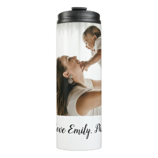 Mutter Vater Foto Name Familie Feiertag Geschenke Thermosbecher