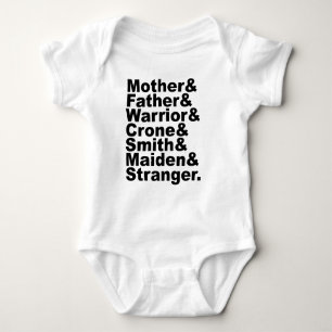 Mutter & Vater & Krieger & Ahnin & Schmied & Mädch Baby Strampler