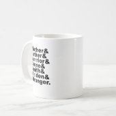 Mutter & Vater & Warrior & Krone & Smith & Maiden Kaffeetasse (Vorderseite Links)