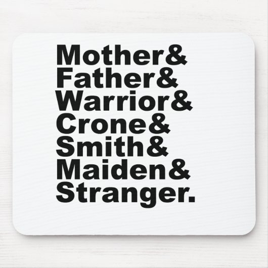 Mutter & Vater & Warrior & Krone & Smith & Maiden Mousepad (Vorne)