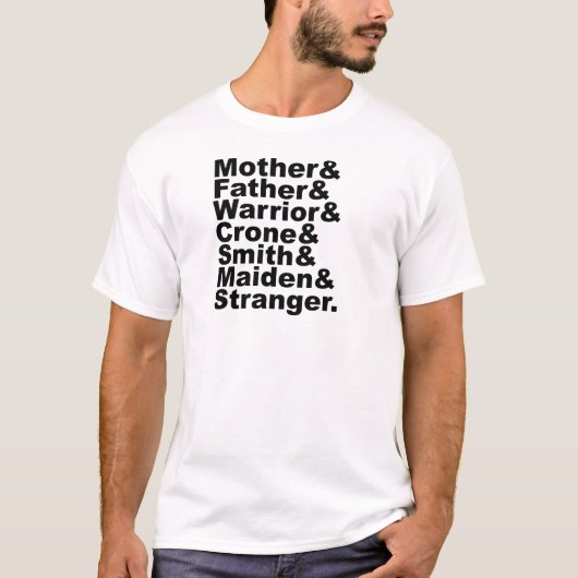 Mutter & Vater & Warrior & Krone & Smith & Maiden T-Shirt (Vorderseite)