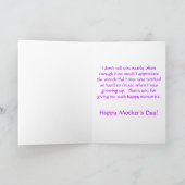 "MUTTER" / VERÄNDERUNGSFUCHSIA DANKESKARTE (Innenseite)