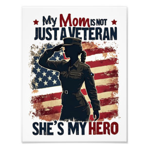Mutter Veteran Held Patriotischer Muttertag Fotodruck