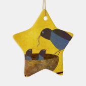 Mutter Vogel und Babys Keramik Ornament (Rechts)