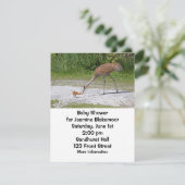 Mutter-Vogel und Vogelbaby Sandhill Kräne Einladung (Stehend Vorderseite)