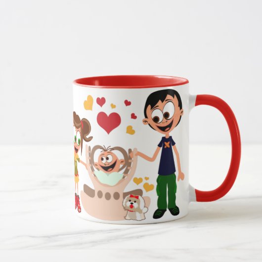 Mutter voli bebu (Mama-Liebe-Baby) Tasse 02 (Rechts)