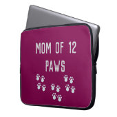 Mutter von 12 Pfoten Laptopschutzhülle (Vorderseite Links)