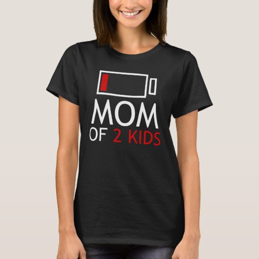 Mutter von 2 Kindern T-Shirt (Vorderseite)