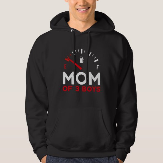 Mutter von 3 Jungen Muttertag Mutti Hoodie (Vorderseite)