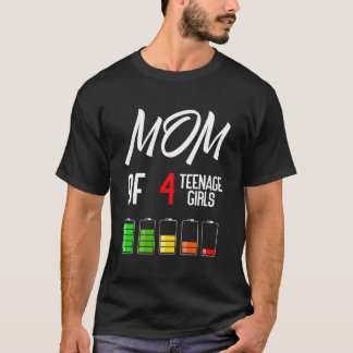 Mutter von 4 Nage Mama des Muttertags T-Shirt