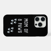 Mutter von 8 Pfoten iPhone Hülle (Rückseite (Horizontal))