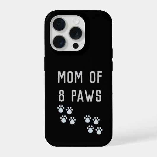 Mutter von 8 Pfoten iPhone Hülle (Rückseite)