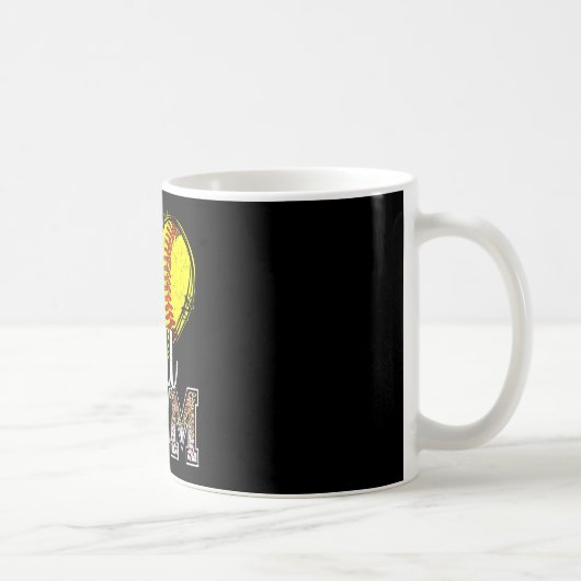 Mutter von beiden Ballmutter halb Softball halb Ba Kaffeetasse (Rechts)