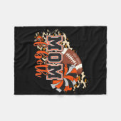 Mutter von beiden Football Cheer Orange Schwarzer Fleecedecke (Vorderseite (Horizontal))