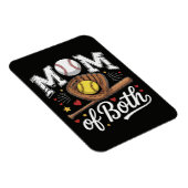 Mutter von beiden Game Day Baseball Softball Magnet (Rechte Seite)
