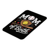 Mutter von beiden Game Day Baseball Softball Magnet (Linke Seite)