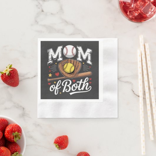 Mutter von beiden Game Day Baseball Softball Serviette (Beispiel)