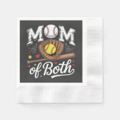 Mutter von beiden Game Day Baseball Softball Serviette (Vorderseite)