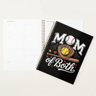 Mutter von beiden Spieltags Baseball Softball Planer