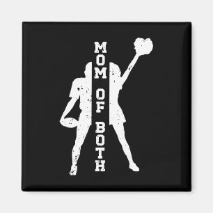 Mutter von beiden stolz Footll und Cheer-Mom Magnet
