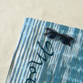 Mutter von Braut Abstraktes Wasser Reflektion Blau Strandtuch (Beispiel)