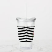 Mutter von Braut Hochzeitwasser-Farbe-Blumenmonogr Acryltrinkbecher (Rechts)