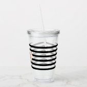 Mutter von Braut Hochzeitwasser-Farbe-Blumenmonogr Acryltrinkbecher (Links)