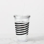 Mutter von Braut Hochzeitwasser-Farbe-Blumenmonogr Acryltrinkbecher (Rückseite)