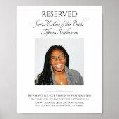 Mutter von Bride Foto Rettete eine Gedenkstätte fü Poster (Vorne)