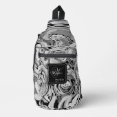 Mutter von Bride-Geschenk Moderne Muster Chic Mono Crossbody Bag (Vorderseite)