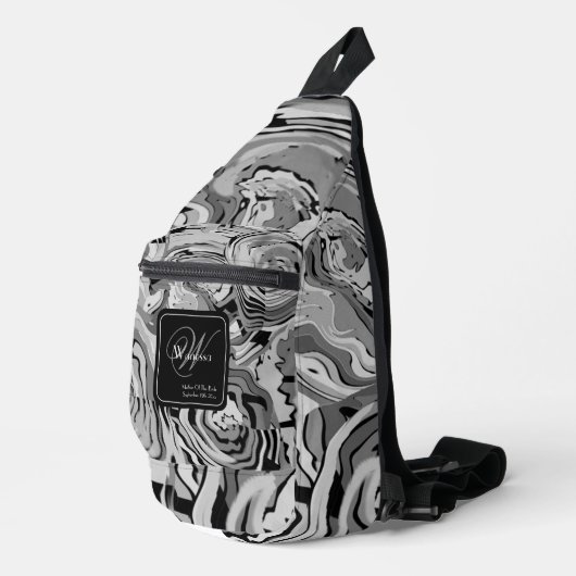 Mutter von Bride-Geschenk Moderne Muster Chic Mono Crossbody Bag (Rechte Ecke)