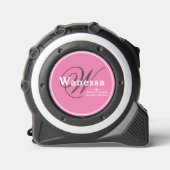Mutter von Bride Geschenkschrift Moderne Monogramm Maßband (Vorderseite)