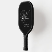 Mutter von Bride Gift Elegante Monogram Script Nam Pickleball Schläger (Links)