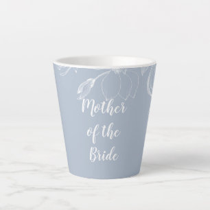 MUTTER VON BRIDE GROOM Dusty Blue White Magnolias Milchtasse