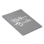 Mutter von Bride Retro Script White auf Gray Notizblock (Rechte Seite)