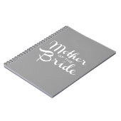 Mutter von Bride Retro Script White auf Gray Notizblock (Linke Seite)