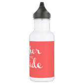 Mutter von Bride Retro Script White auf Peach Edelstahlflasche (Rechts)