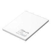 Mutter von Bride Script Gray Notizblock (Rotiert)