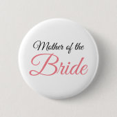Mutter von Bride Script Pink Button (Vorderseite)