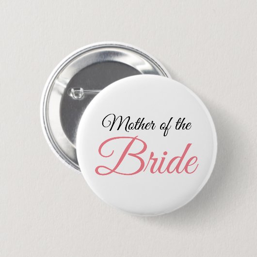 Mutter von Bride Script Pink Button (Vorne & Hinten)