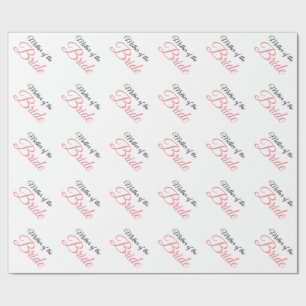 Mutter von Bride Script Pink Geschenkpapier