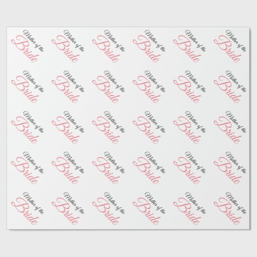 Mutter von Bride Script Pink Geschenkpapier (Saum)