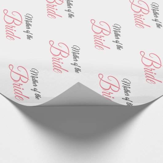 Mutter von Bride Script Pink Geschenkpapier (Ecke)